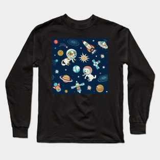 Dog in space Long Sleeve T-Shirt